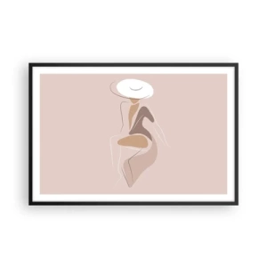Plagát v čiernom ráme - Ako vyzerá pravá dáma? - 91x61 cm