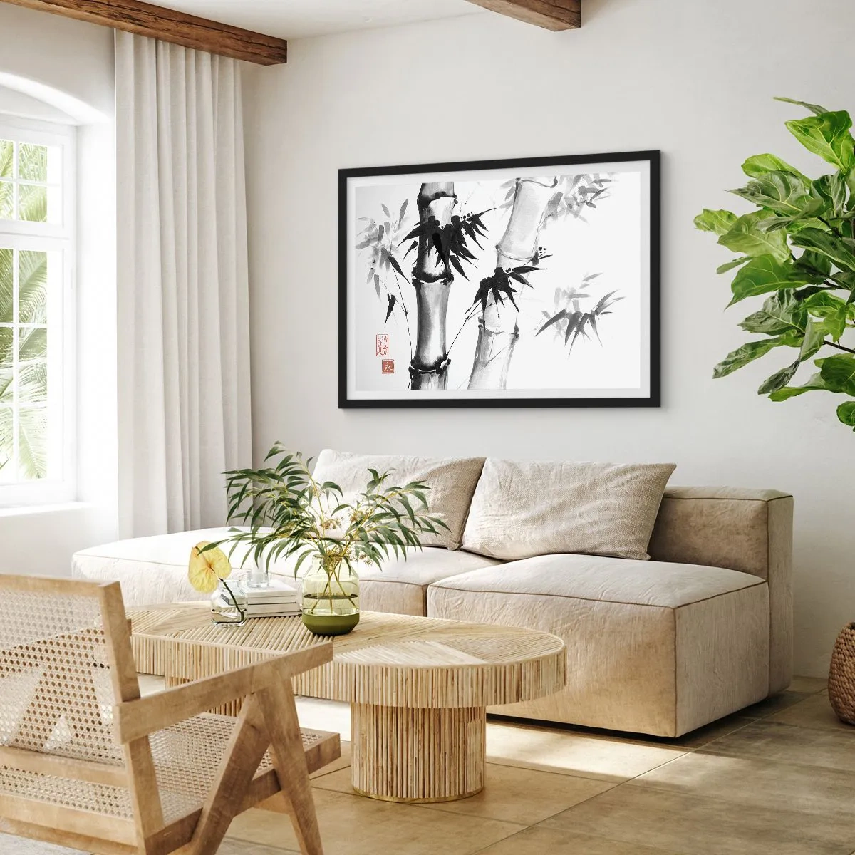 Plagát v čiernom ráme - Blízky záber na orient - 100x70 cm