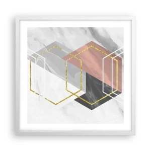 Plagát v bielom ráme - Reťazová kompozícia - 50x50 cm