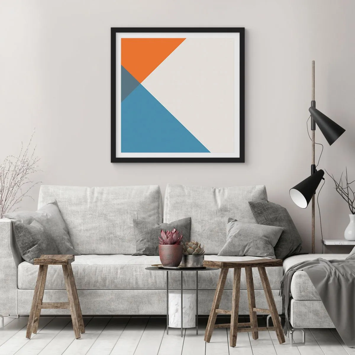Plagát v čiernom ráme - Pod uhlom… - 30x30 cm