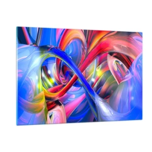 Obraz na skle - Tanec farieb - 120x80 cm