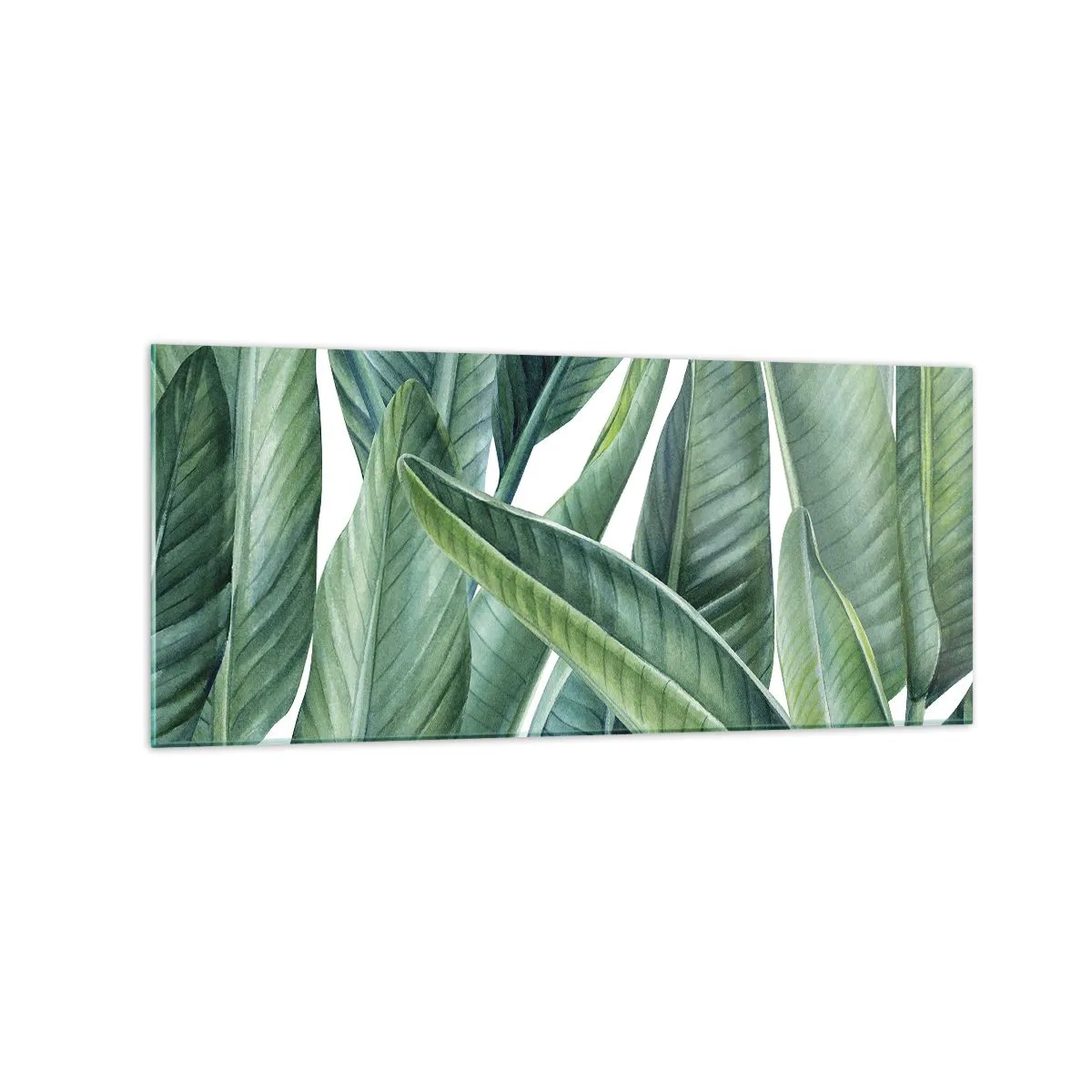 Obraz na skle - Proste zelená - 120x50 cm