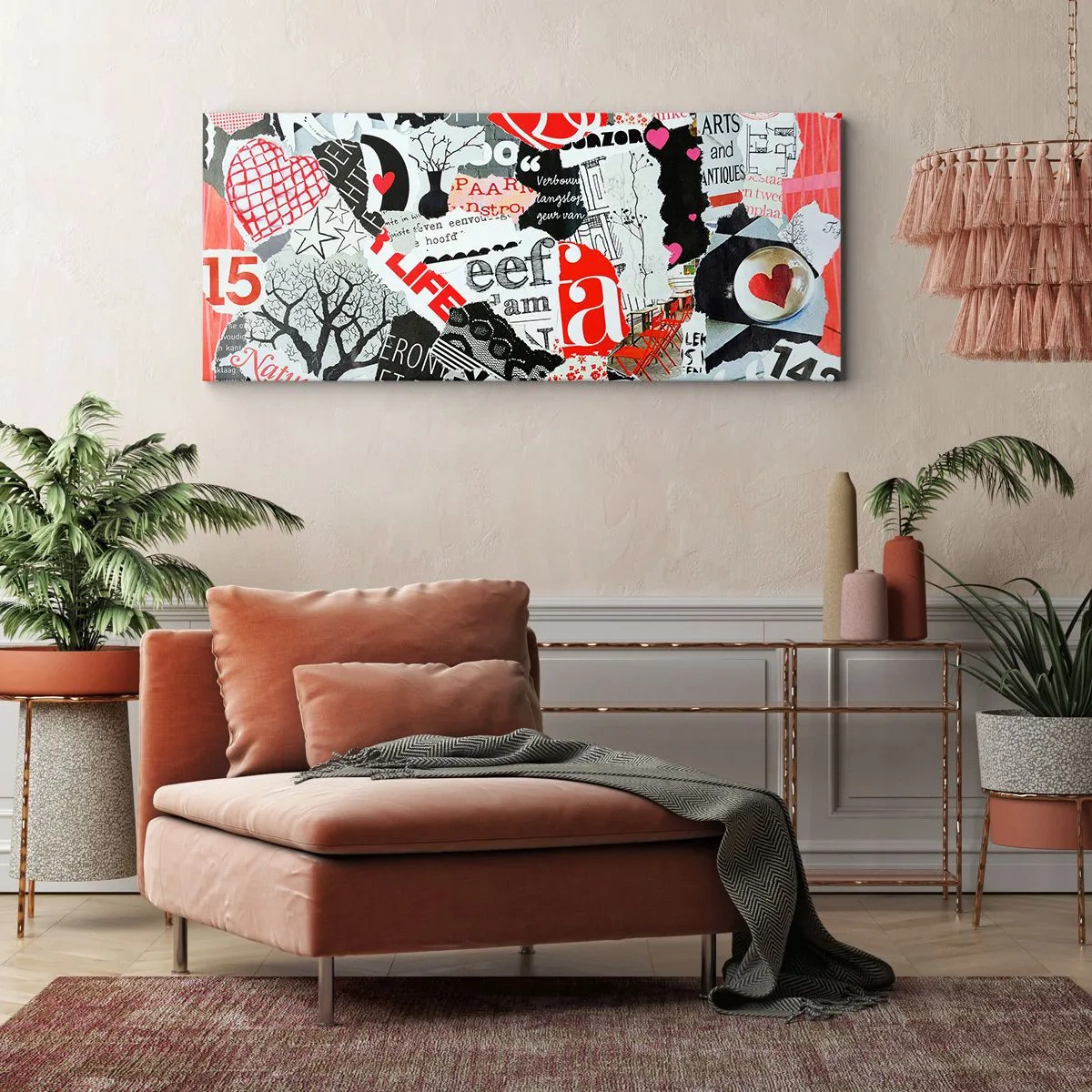 Obraz na plátne - Hipsterská koláž - 100x40 cm