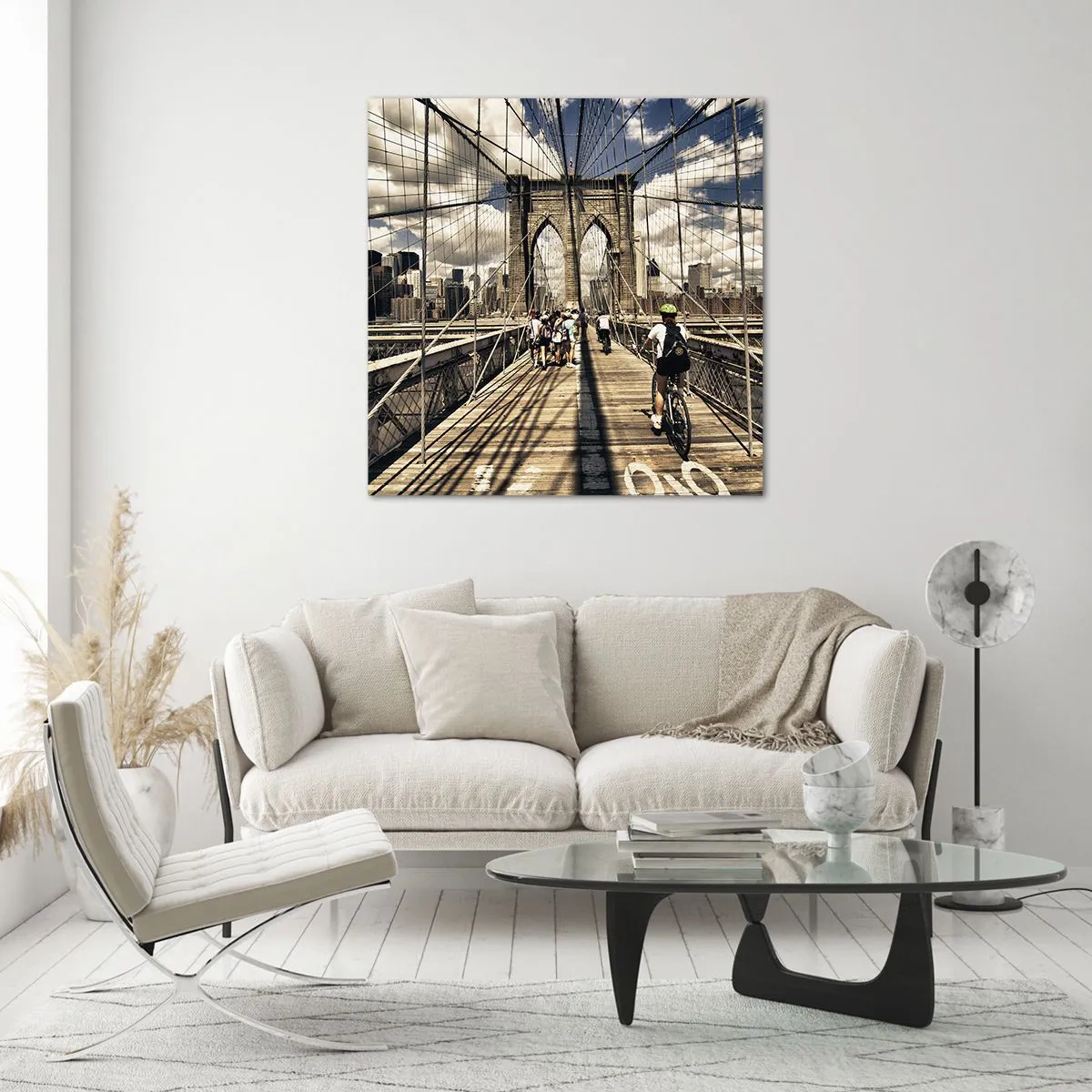 Obraz na skle - Priamo do srdca mesta - 70x70 cm