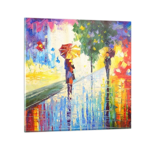 Obraz na skle - A všetko je jasné - 70x70 cm