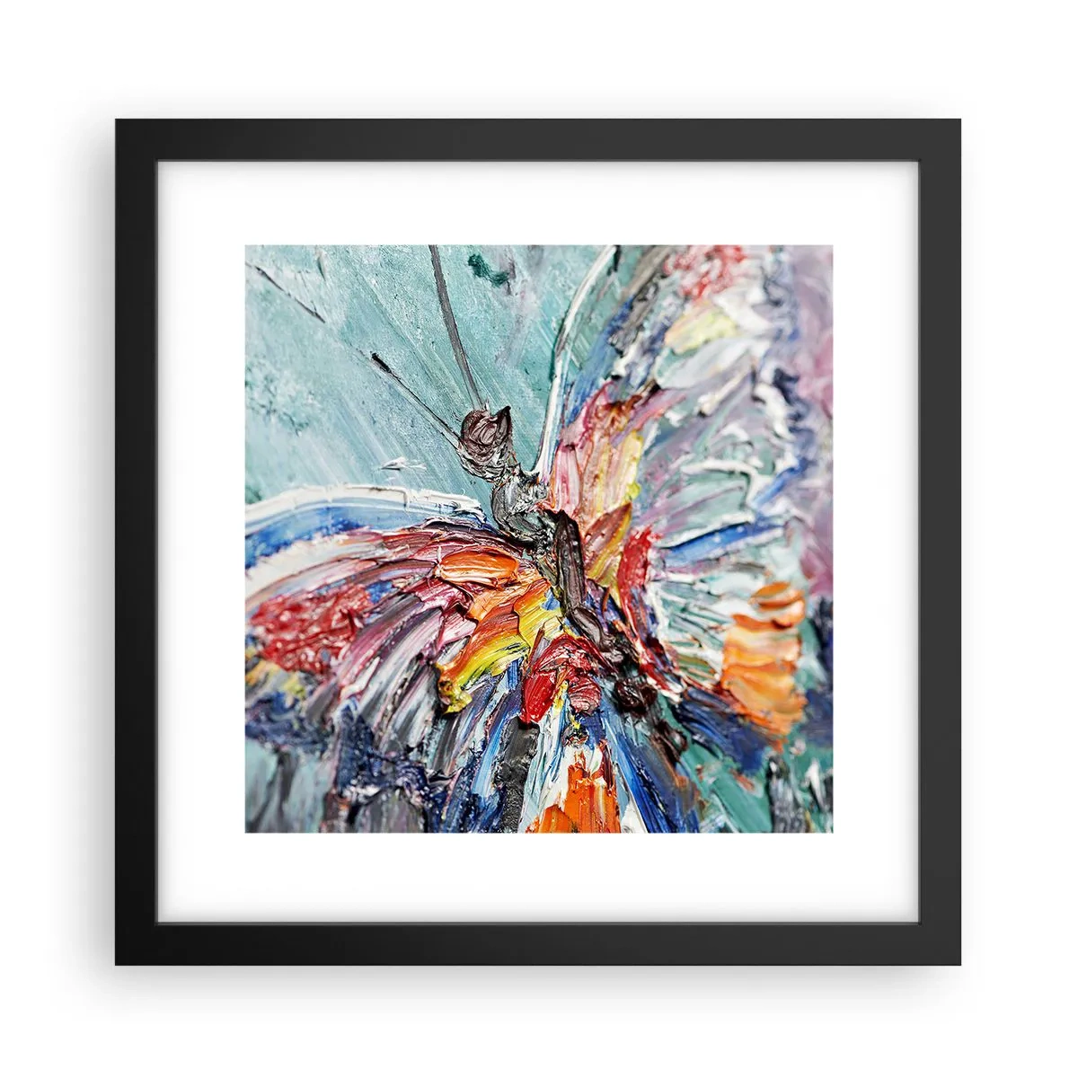 Plagát v čiernom ráme - Namaľovaný prírodou - 30x30 cm