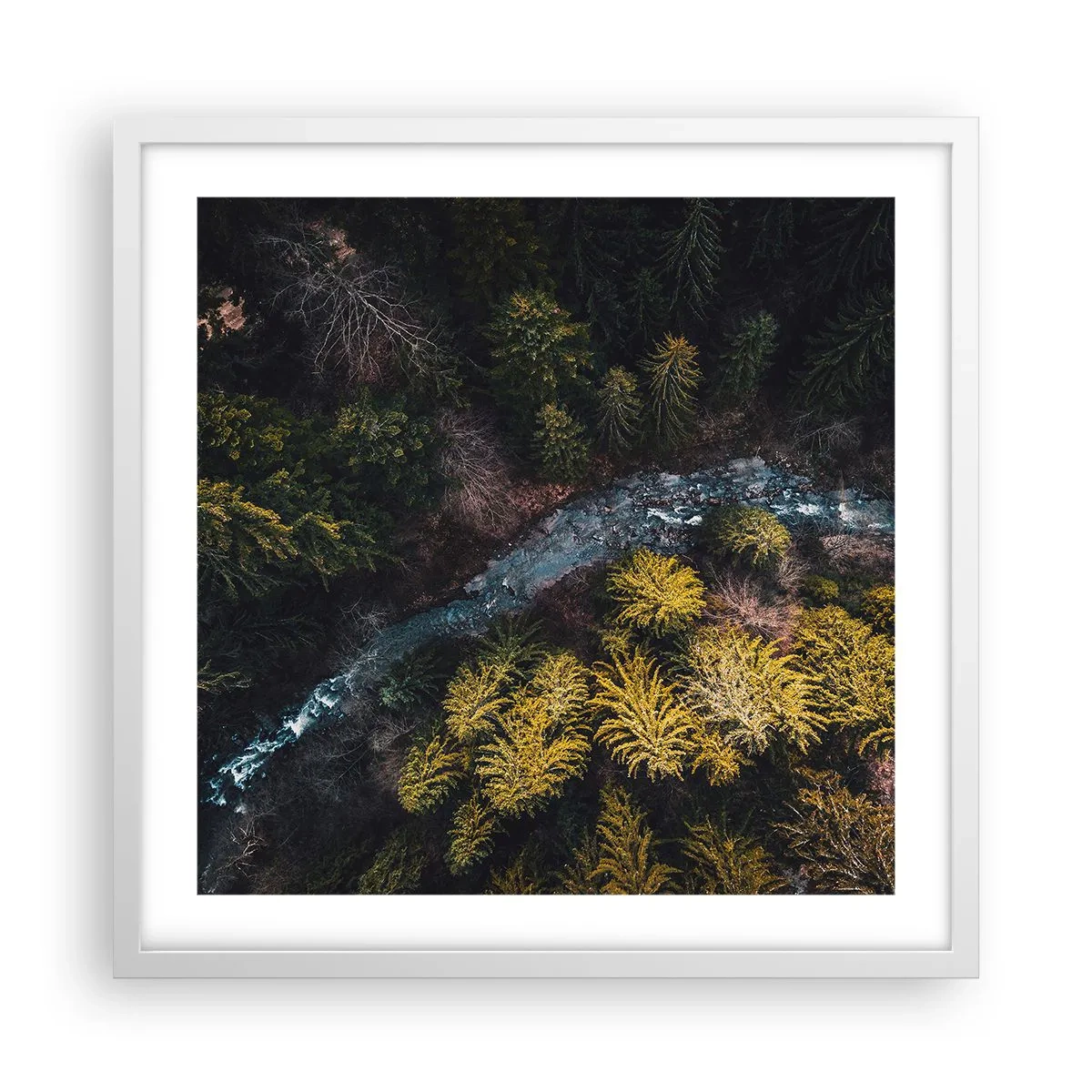 Plagát v bielom ráme - Rýchlo, stále rýchlejšie - 50x50 cm