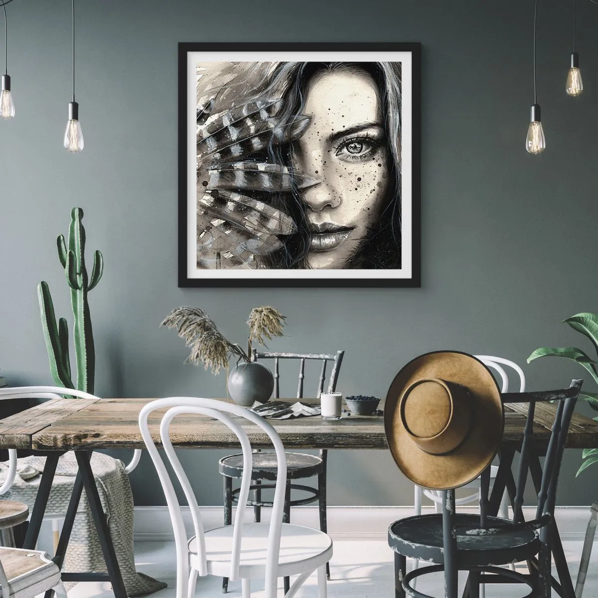 Plagát v čiernom ráme - Divoká krása - 60x60 cm