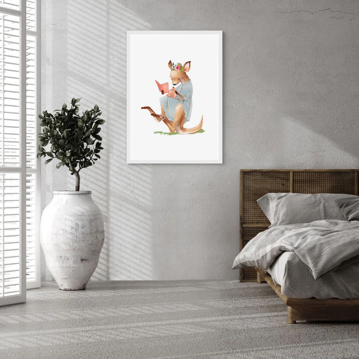 Plagát v bielom ráme - Prečítaj mi, mama - 50x70 cm