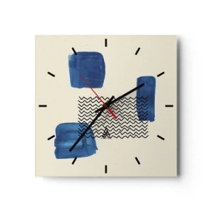 Nástenné hodiny - Abstraktné kvarteto - 30x30 cm