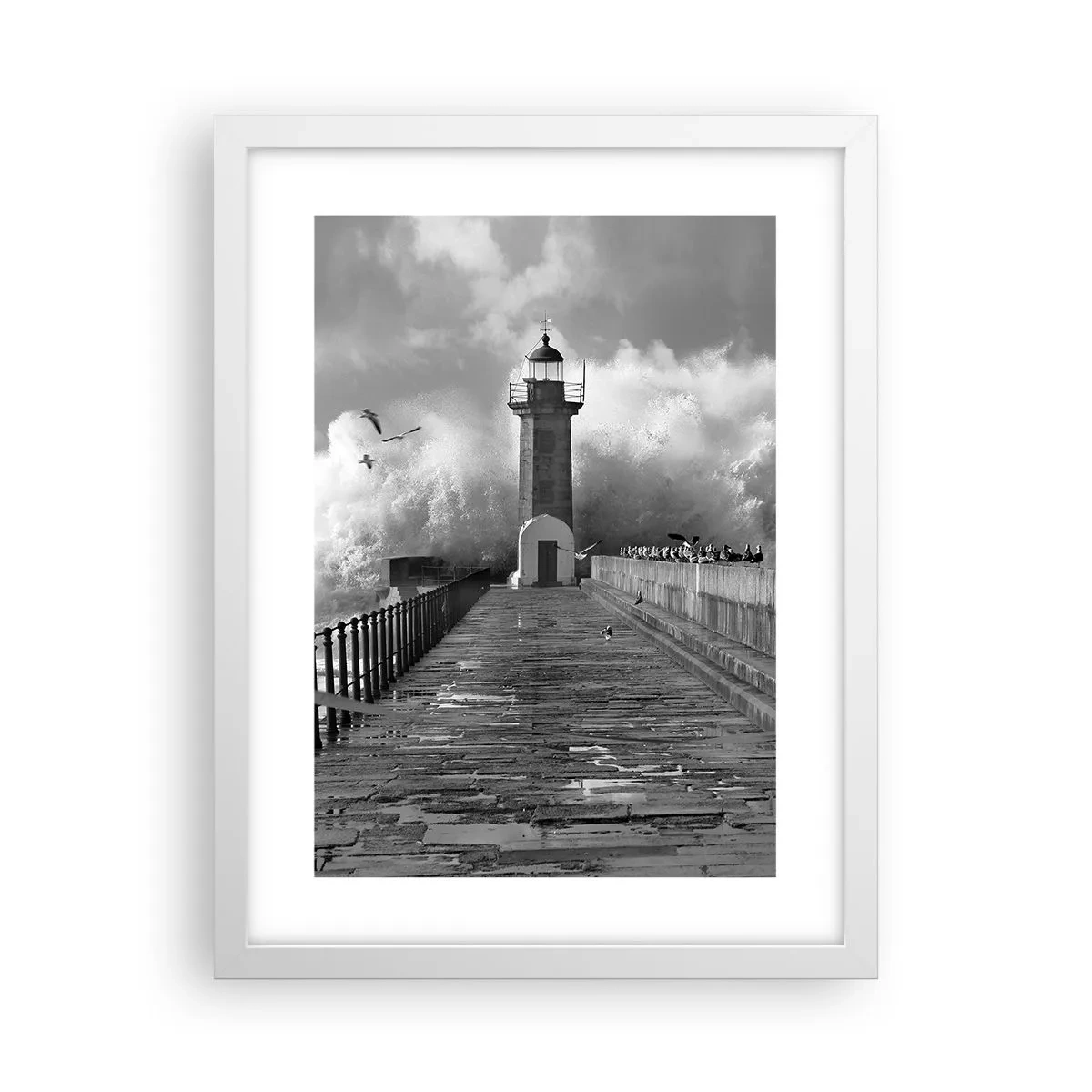 Plagát v bielom ráme - Nebojácna - 30x40 cm