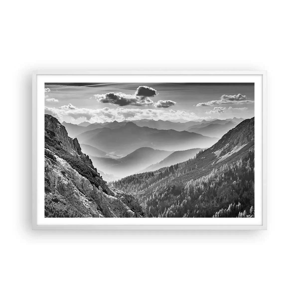 Plagát v bielom ráme - Až k horizontu - 91x61 cm