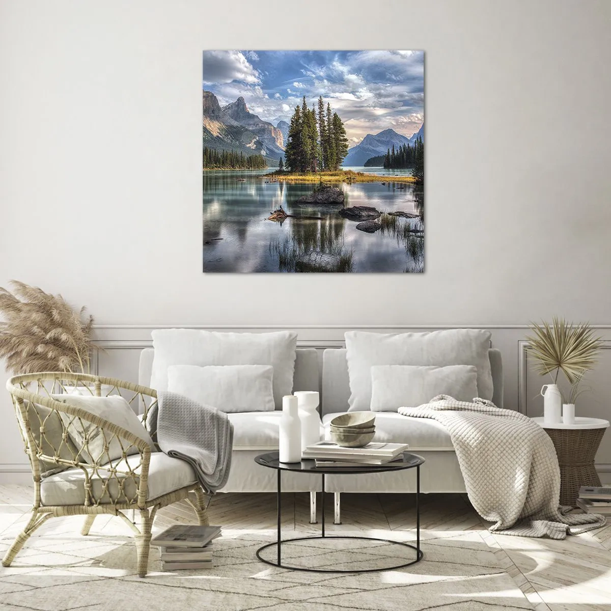 Obraz na skle - Pri veľkej a čistej vode… - 70x70 cm