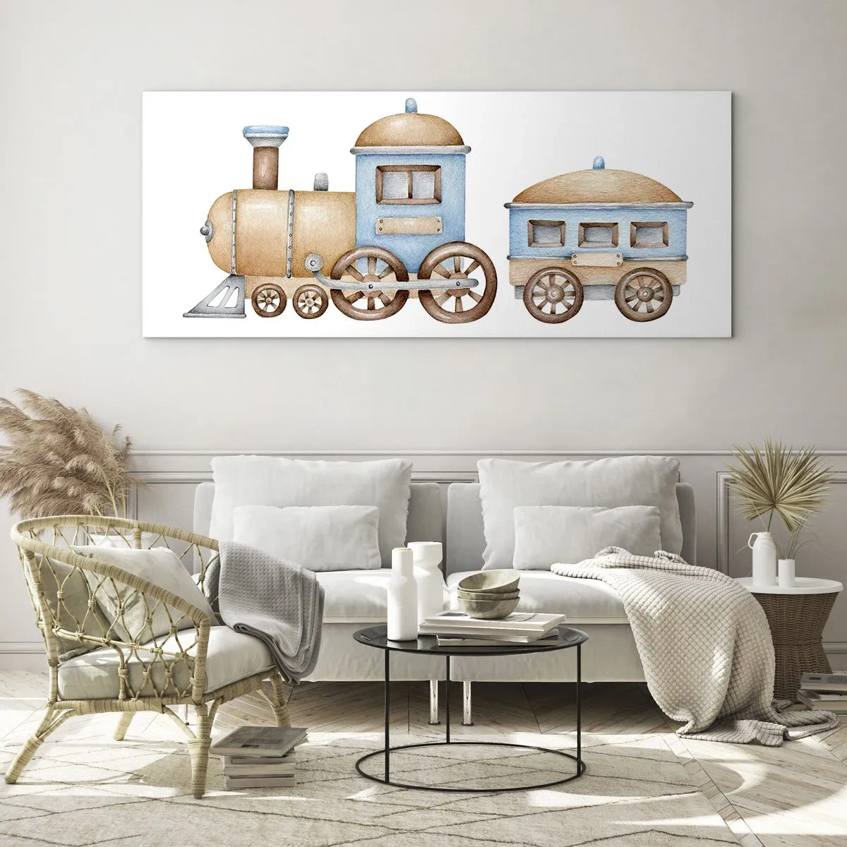 Obraz na skle - Na dráhe stojí… - 160x50 cm