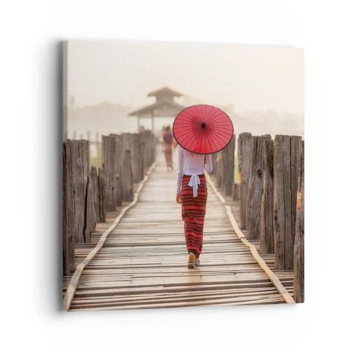 Obraz na plátne - Na starom moste - 40x40 cm