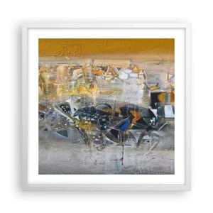 Plagát v bielom ráme - Všetko sa podarí - 50x50 cm