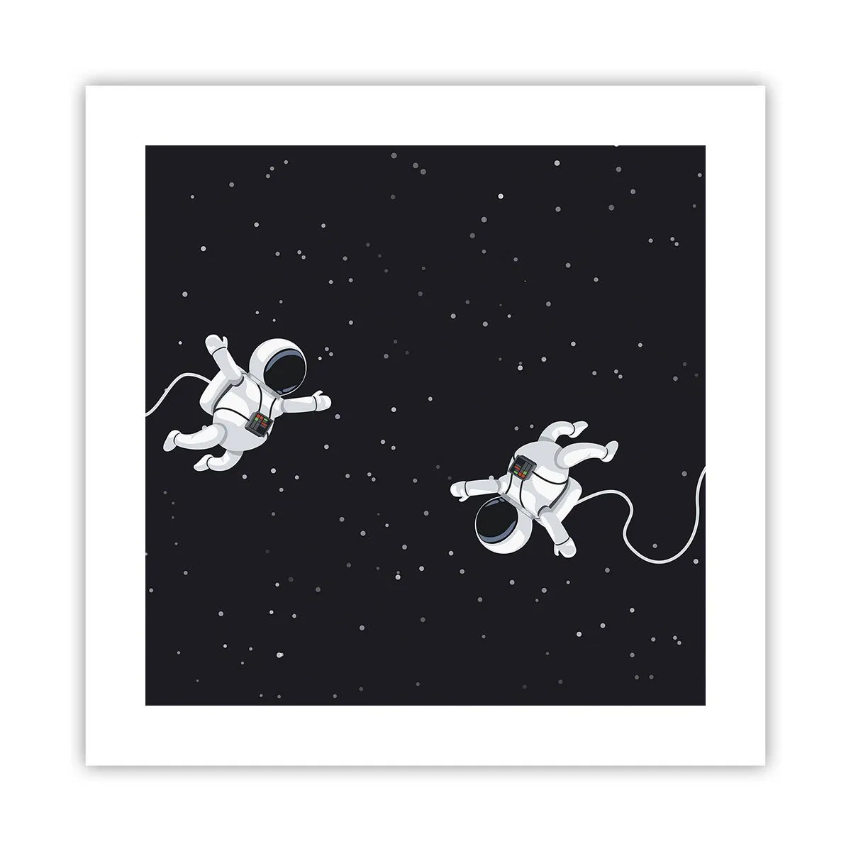 Plagát - Kozmický tanec - 40x40 cm
