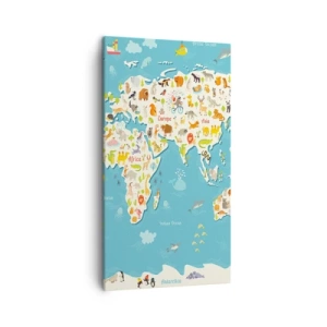 Obraz na plátne - Milujeme celý svet - 45x80 cm