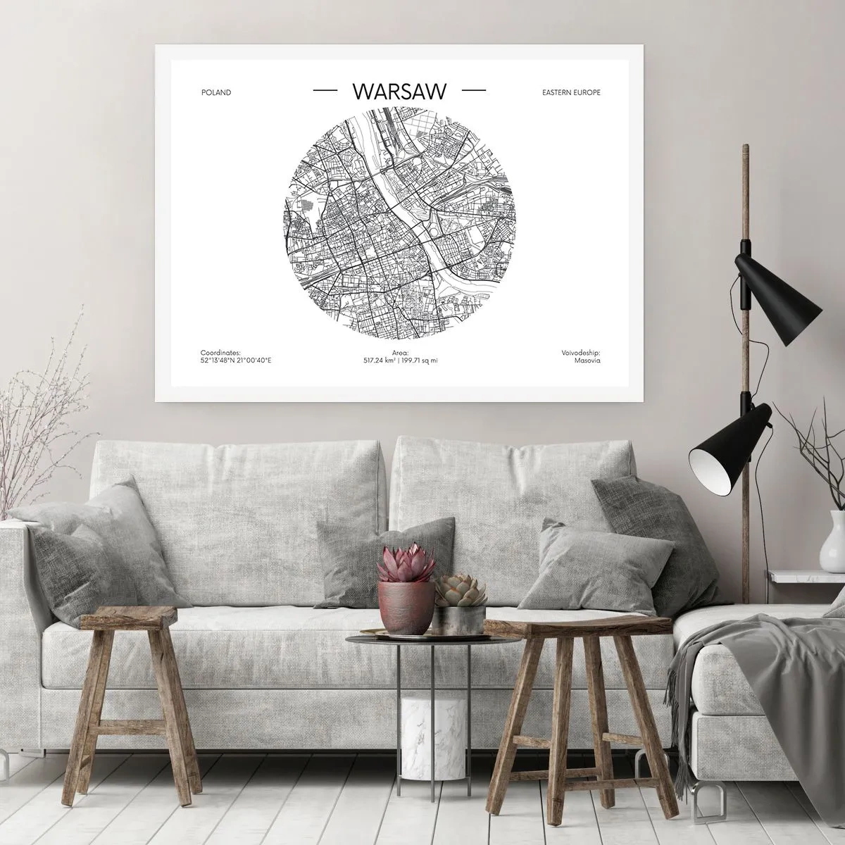 Plagát - Anatómia Varšavy - 91x61 cm