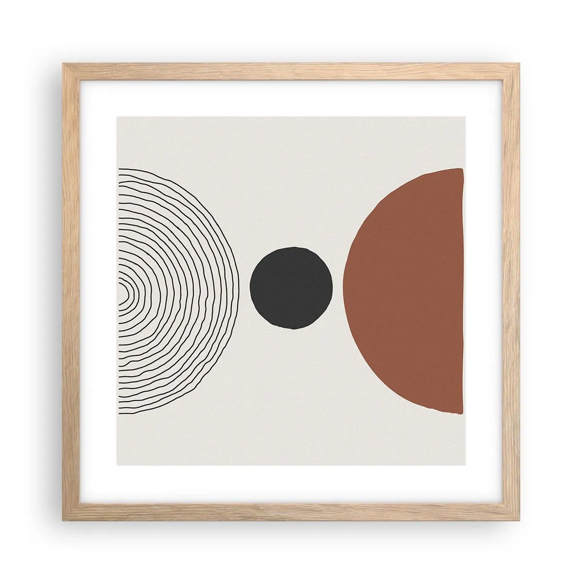 Plagát v ráme zo svetlého duba - V centre pozornosti - 40x40 cm