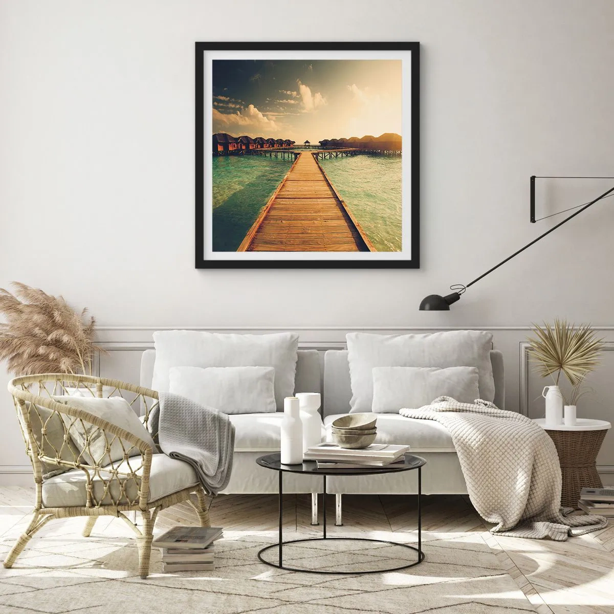 Plagát v čiernom ráme - Vrelé pozvanie - 50x50 cm