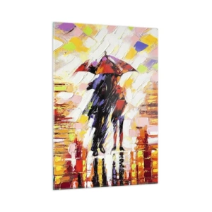 Obraz na skle - Spoločne cez noc a dážď - 50x70 cm