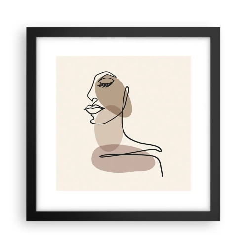 Plagát v čiernom ráme - Určitá línia krásy - 30x30 cm