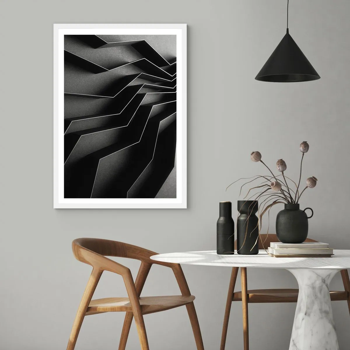 Plagát v bielom ráme - Priestorový poriadok - 50x70 cm