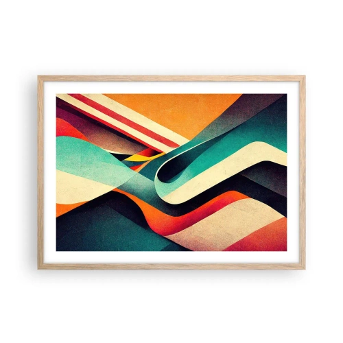 Plagát v ráme zo svetlého duba - Intenzívna kompozícia - 70x50 cm