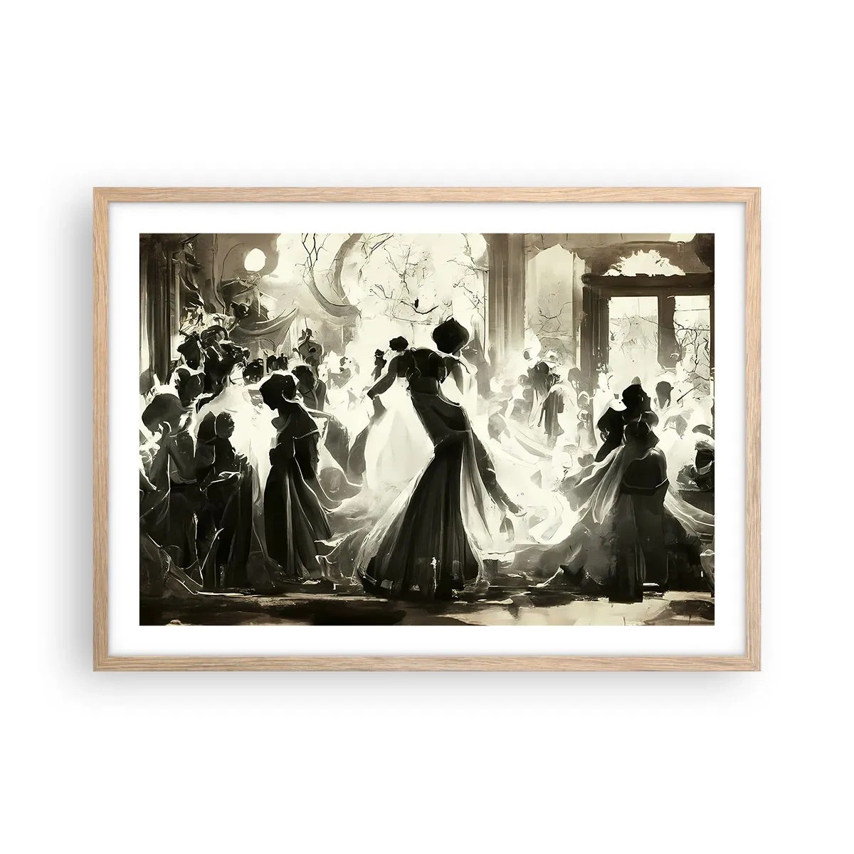 Plagát v ráme zo svetlého duba - Veľká maškaráda - 70x50 cm