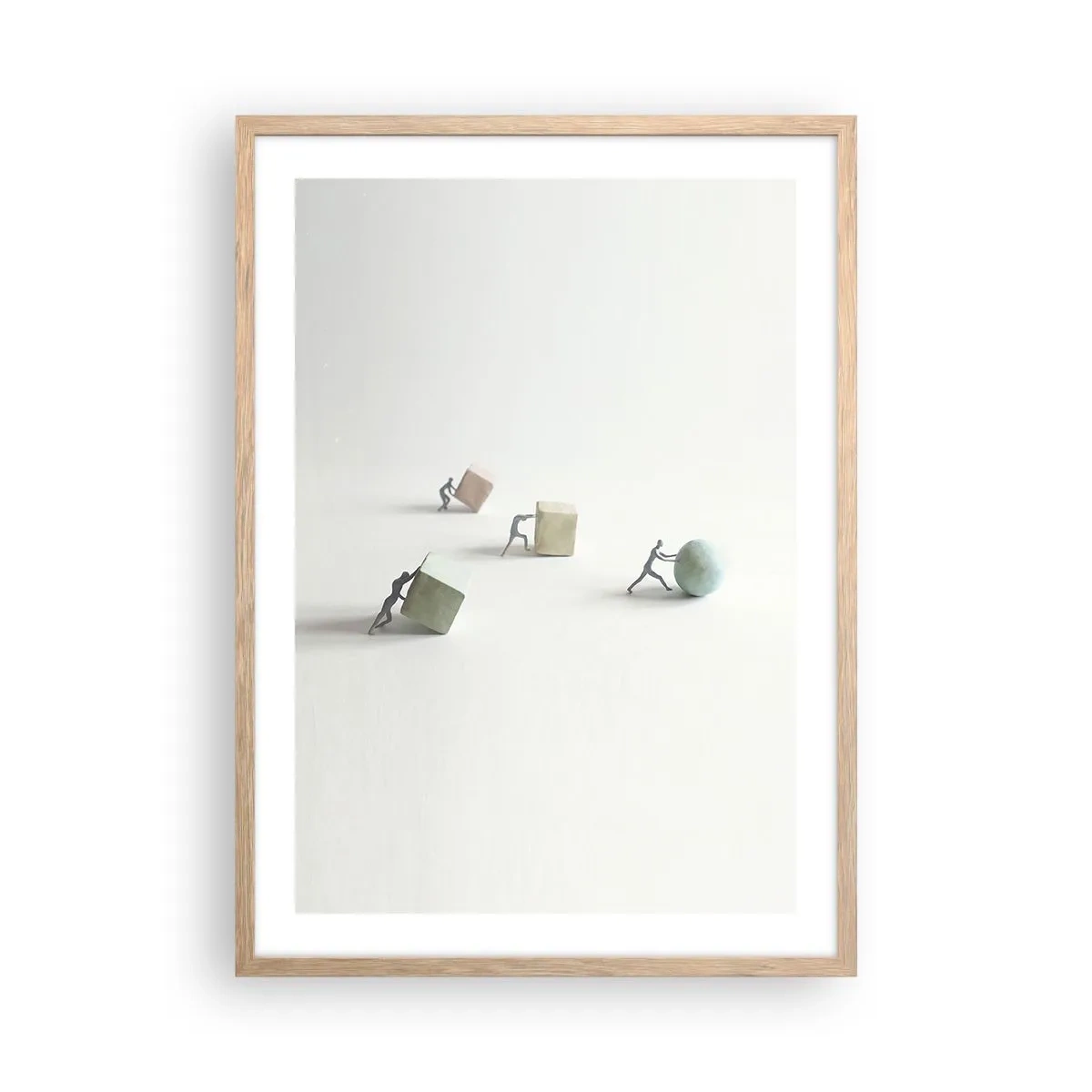 Plagát v ráme zo svetlého duba - Život samotný - 50x70 cm