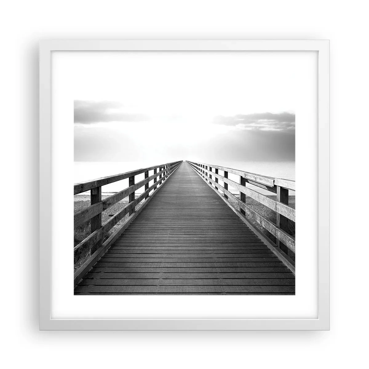 Plagát v bielom ráme - Do diaľky… - 40x40 cm