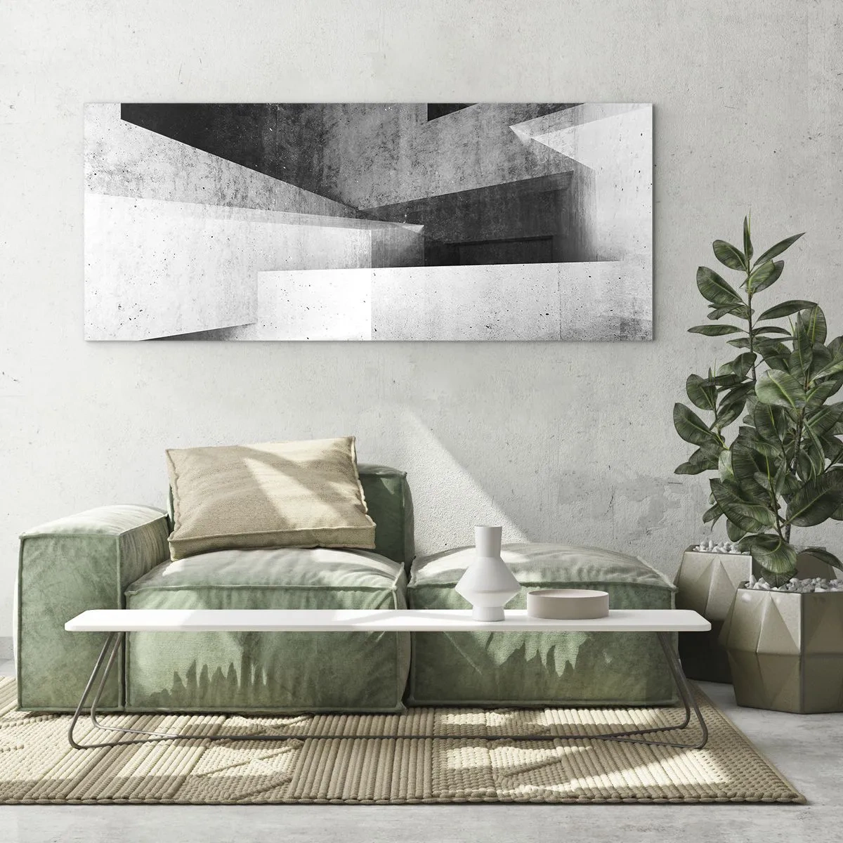 Obraz na skle - Štruktúra priestoru - 100x40 cm