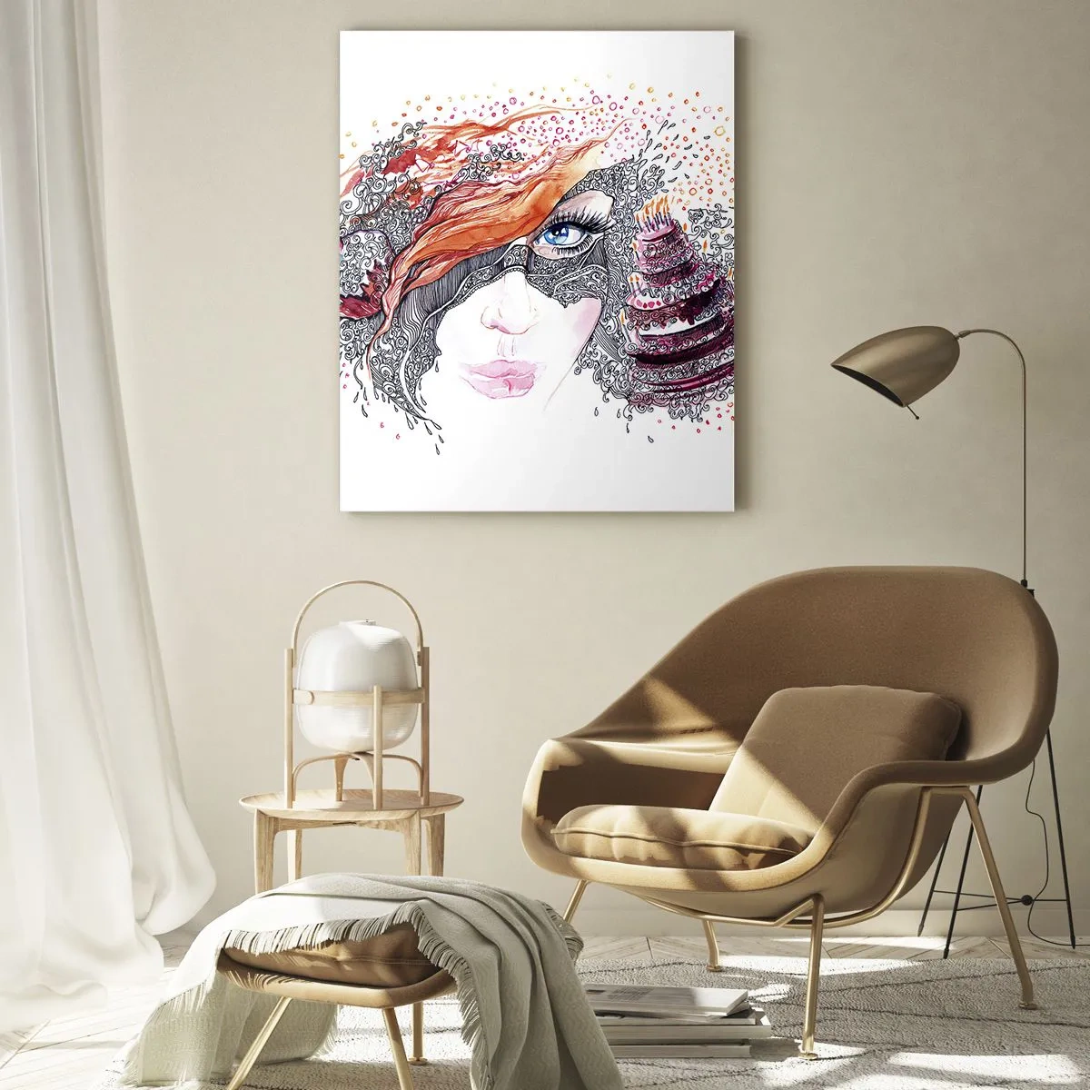 Obraz na skle - S ňou je každý deň sviatok - 50x70 cm