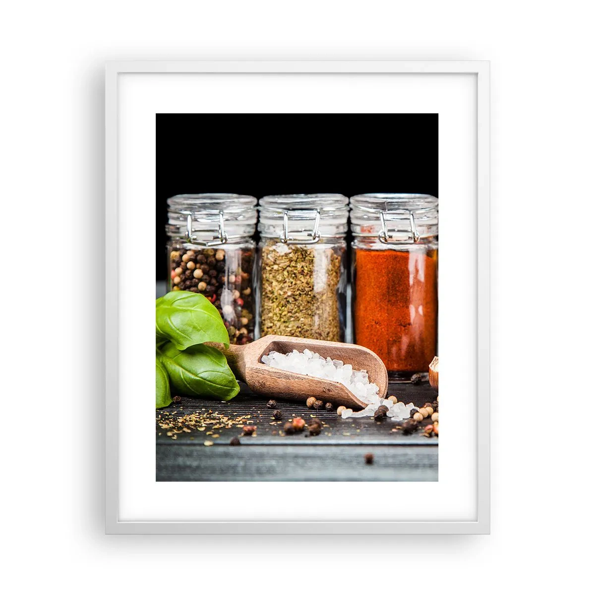 Plagát v bielom ráme - Aby mal život chuť - 40x50 cm