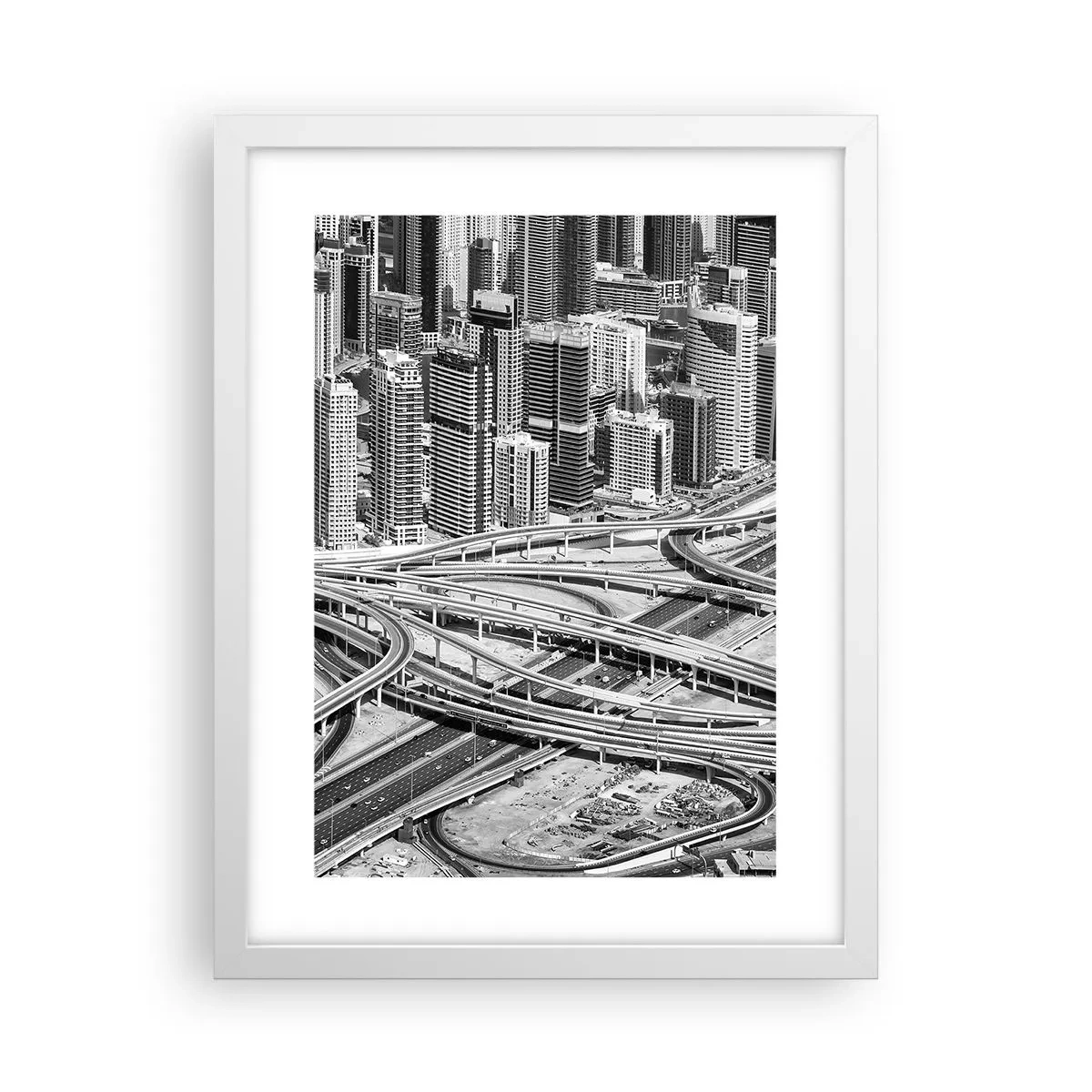 Plagát v bielom ráme - Dubaj – neskutočné mesto - 30x40 cm