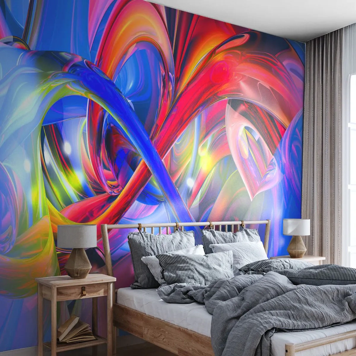Fototapeta Premium Sand - Tanec farieb - Abstrakcia, 3D, Grafika - 400x280 cm