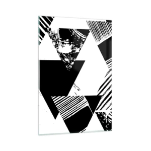 Obraz na skle - Dážď trojuholníkov - 80x120 cm