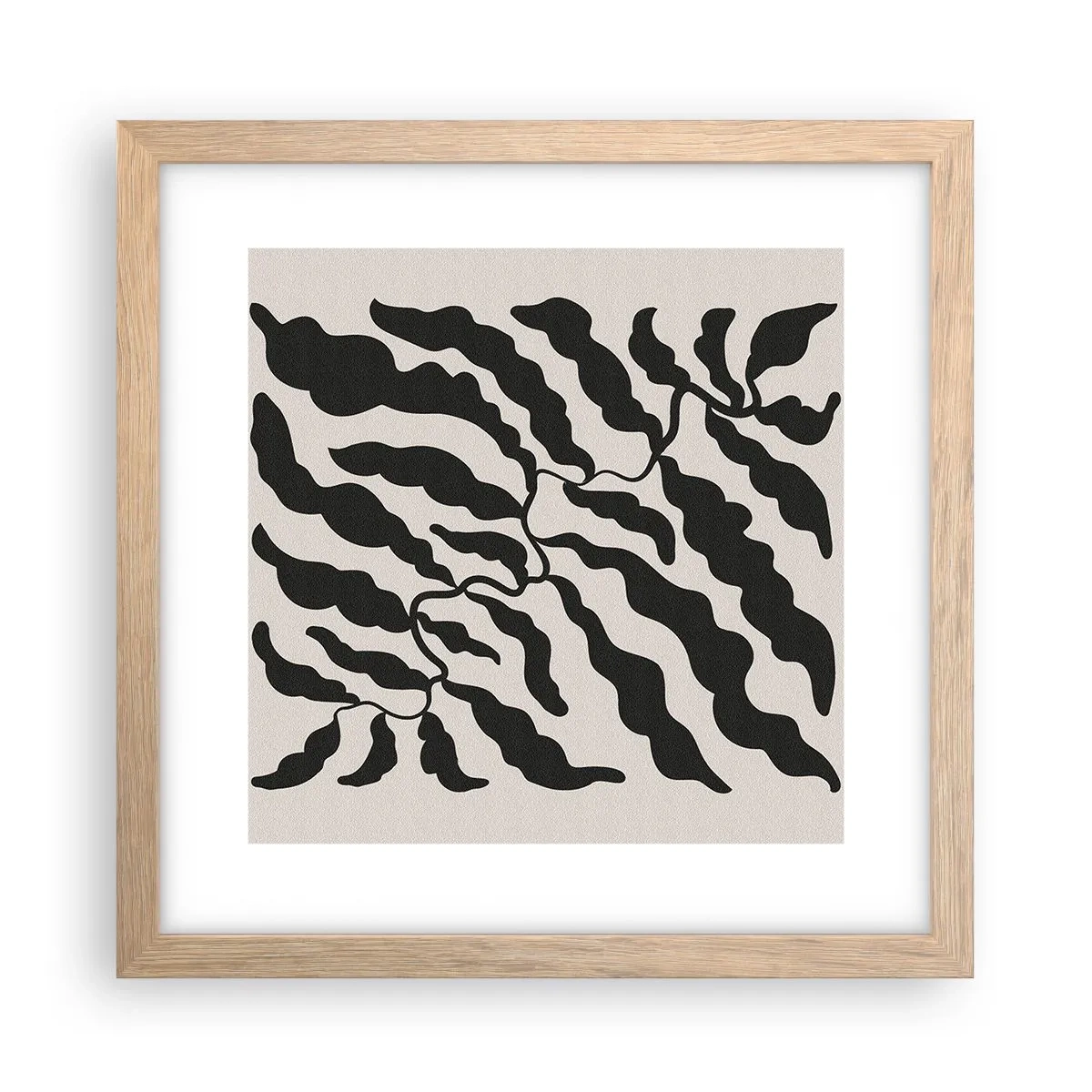 Plagát v ráme zo svetlého duba - Povaha štvorca - 30x30 cm