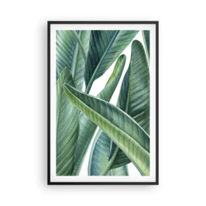 Plagát v čiernom ráme - Proste zelená - 61x91 cm