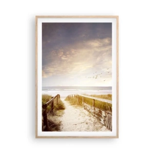 Plagát v ráme zo svetlého duba - Priestor pokoja - 61x91 cm