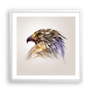 Plagát v bielom ráme - Portrét bojovníka - 50x50 cm