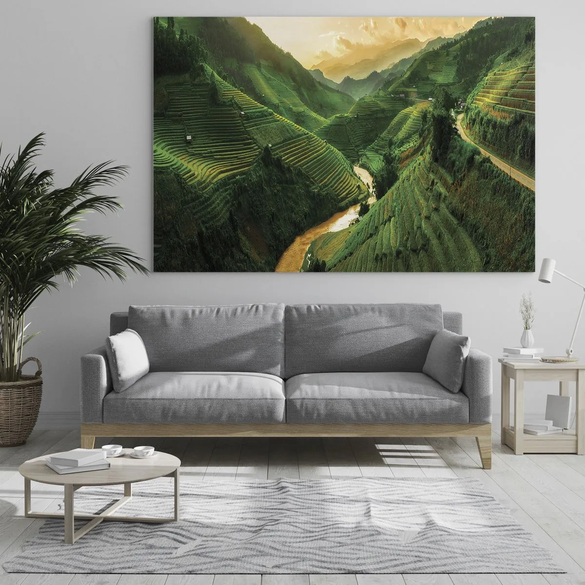 Obraz na skle - Vietnamské údolie - 120x80 cm