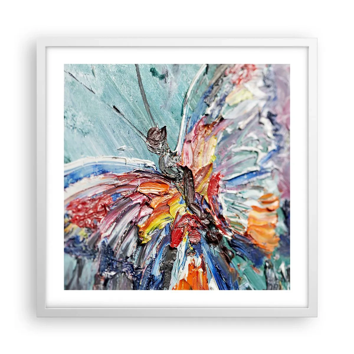 Plagát v bielom ráme - Namaľovaný prírodou - 50x50 cm