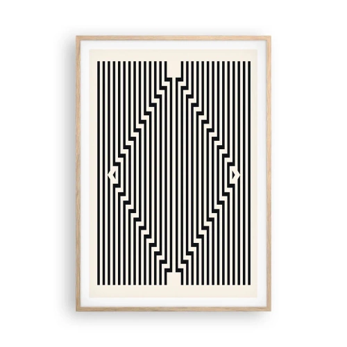 Plagát v ráme zo svetlého duba - Geometrická ilúzia - 70x100 cm
