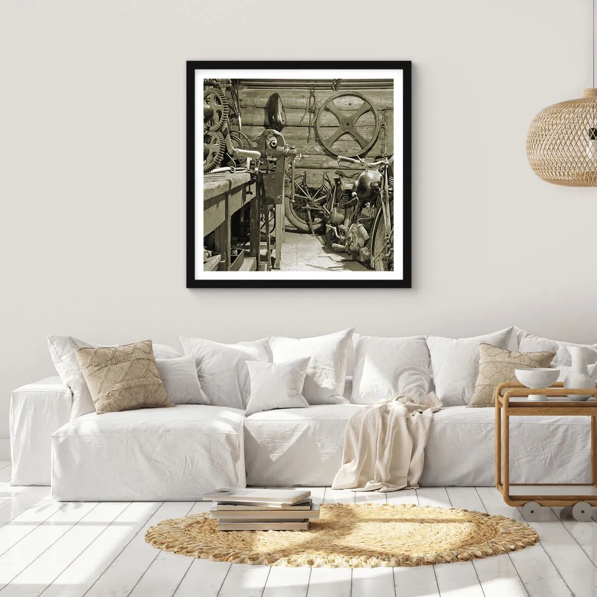 Plagát v čiernom ráme - V kôlni strýka Mariána - 40x40 cm