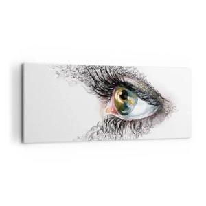 Obraz na plátne - Pozri sa priamo do duše - 100x40 cm