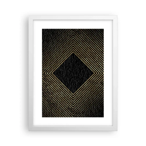 Plagát v bielom ráme - Geometria v štýle glamour - 30x40 cm