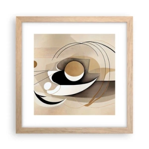Plagát v ráme zo svetlého duba - Kompozícia: podstata vecí - 30x30 cm