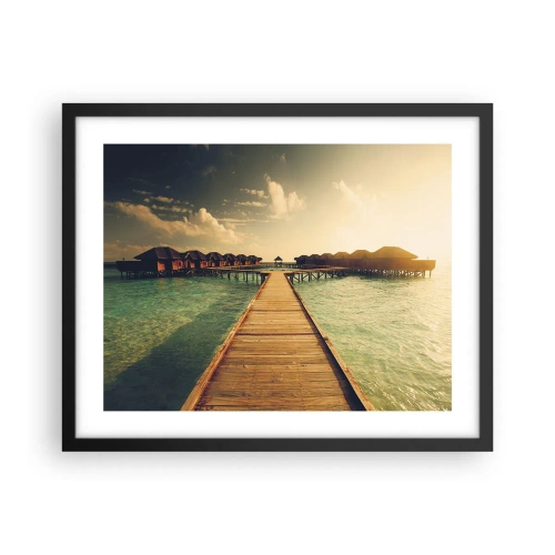 Plagát v čiernom ráme - Vrelé pozvanie - 50x40 cm